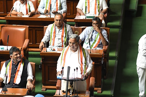 Karnataka Chief Minister Siddaramaiah presenting the budget 
