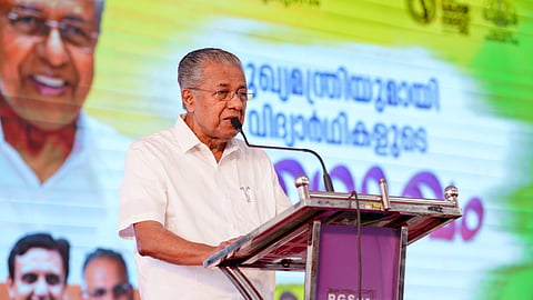 Kerala Chief Minister Pinarayi Vijayan speaking at the Mukhamukham