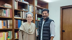 Sonia Gandhi and Revanth Reddy