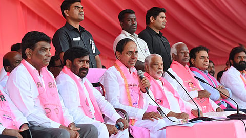 Telangana: Former CM KCR addresses his first public meeting after losing power

