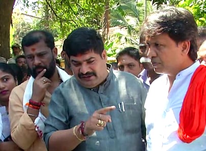 Mangaluru North MLA Bharath Shetty, Mangaluru South MLA Vedavyas Kamath and VHP leader Sharan Pumpwell.