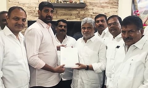BRS MLAs met Speaker Gaddam Prasad Kumar on March 18