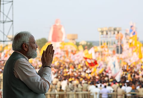 PM Narendra Modi at a rally