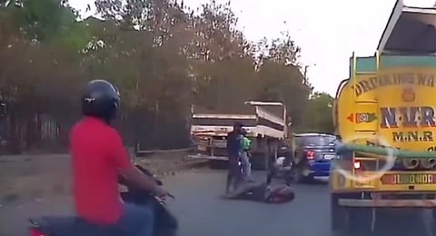 Screengrab of footage of the attack