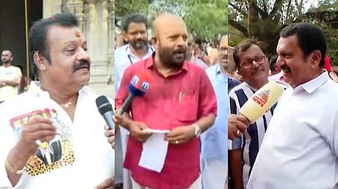 Suresh Gopi, VS Sunil Kumar  and K Muraleedharan 