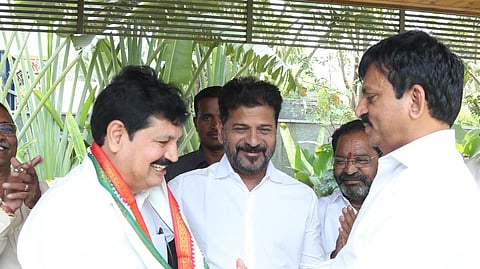 Tellam Venkat Rao, Revanth Reddy and Ponguleti Srinivas Reddy 