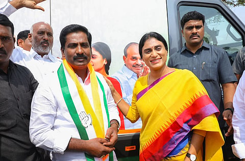 YSRCP MLA MS Babu joins Congress after being denied ticket to contest in polls  
