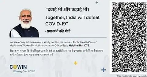 PM Modi's photo taken off CoWIN certificate due to MCC