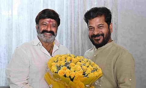 Actor-politician Balakrishna calls on Telangana CM Revanth Reddy
