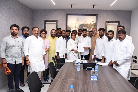 Chief Minister Revanth Reddy with Rohith’s family 