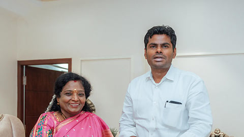 TN: Annamalai posts picture with Tamilisai after video row, calls her an ‘inspiration’