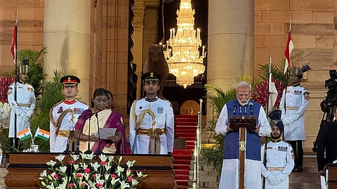 Narendra Modi taking oath as PM for third time