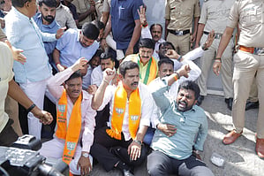MUDA scam: Protesting Karnataka BJP leaders detained