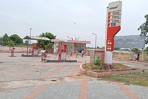 The inactive petrol pump from where Methanol was seized by the CB-CID