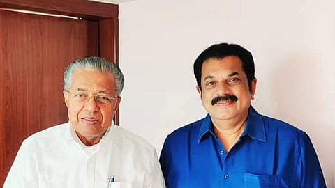 MLA Mukesh with Kerala CM Pinarayi Vijayan
