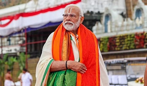PM Modi at the Tirumala temple
