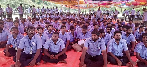 The workers’ strike at Tamil Nadu’s Sriperumbudur unit of Samsung Electronics has entered its second month.