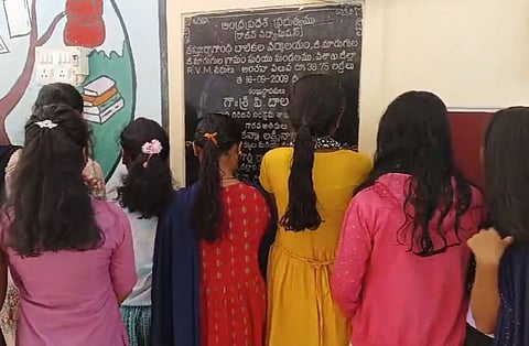 Andhra govt school principal cuts students’ hair for not tying it up