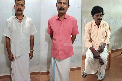 Collage of three accused 