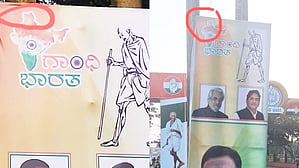 Cong posters display 'distorted' India map in Belagavi, BJP says vile act for appeasement politics