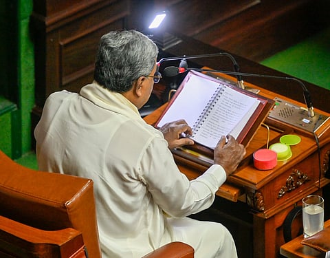 Karnataka CM Siddaramaiah presenting his 16th budget.