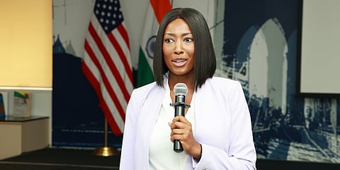 Aisha Bowe visited New Delhi, Chennai, Kolkata and Mumbai in 2024 as part of the U.S. State Department’s speaker program. 
