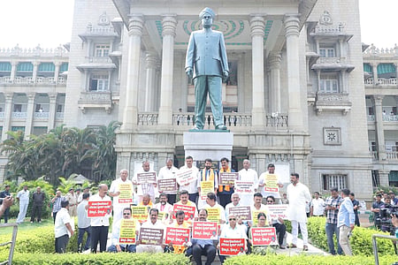 Karnataka BJP protests against suspension of 18 MLAs, demands immediate revocation