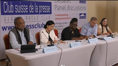Human Rights activist Henry Tiphagne at the press meet