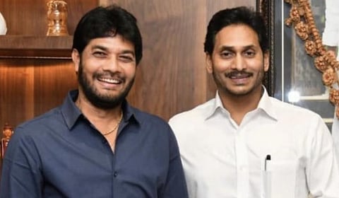 Kakinada MLC Anantha Bhaskar with YSRCP chief YS Jagan Mohan Reddy
