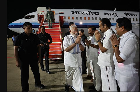 PM Modi inaugurates projects worth Rs 4,900 cr on Tamil Nadu visit 
