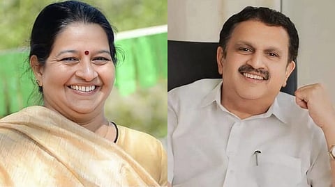 Image featuring Uma Thomas and K Muraleedharan 