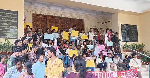 Protest erupts in Pondicherry Uni over alleged sexual harassment by faculty
