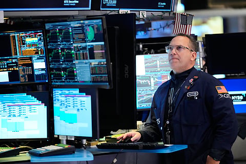 Anthony Matesic works on the floor at the New York Stock Exchange in New York, Thursday, March 5, 2026. 
