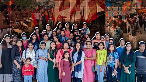 Image featuring the women's wing of Makkal Iyakkam,  Thiruvananthapuram district