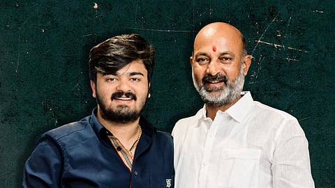Bandi Bhageerath and Bandi Sanjay standing next to each other