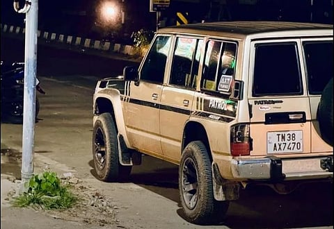 One of the seized SUV