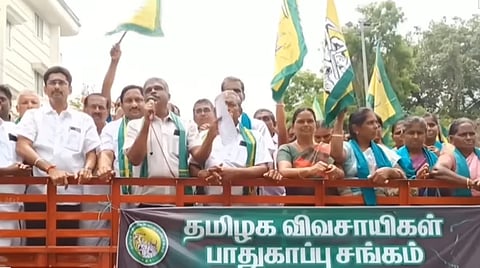 Farmers protest across Tamil Nadu, demand TVK fulfil crop loan waiver promise
