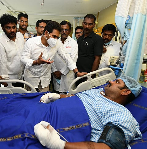 YS Jagan meeting with victims of Vizag steel plant accident