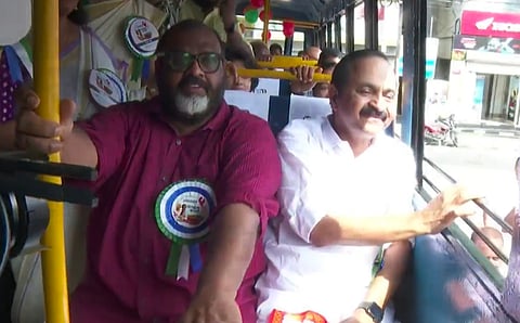 Transport Minister CP John and CM Vd Satheesan 