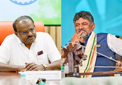 Union Minister HD Kumaraswamy and Karnataka Chief Minister DK Shivakumar