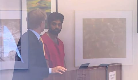 Screengrab of Avinash Narne from court proceedings