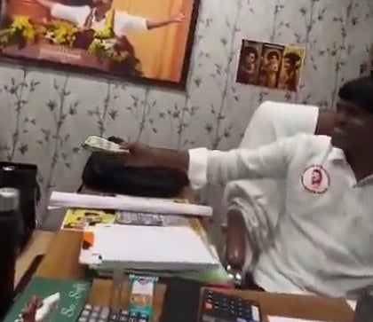Video shows TVK office bearer accepting bribe from contractor, party sacks him