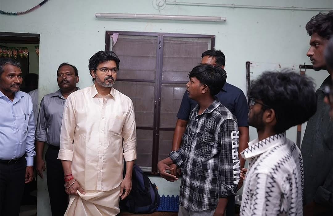 CM Vijay inspects social justice hostel, assures action on students’ complaints