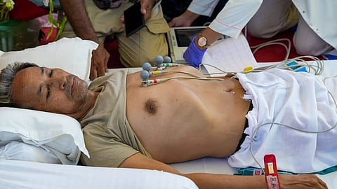 Image featuring Sonam Wangchuk during a hunger strike 