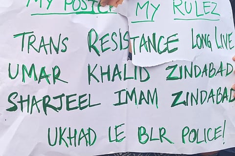 Bengaluru Police book woman for holding pro-Umar Khalid, Sharjeel Imam poster