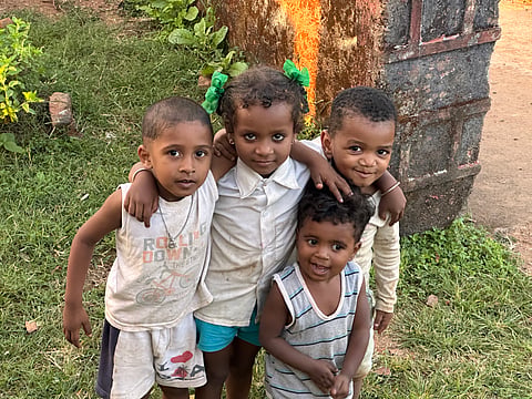 Children from Baddigere village