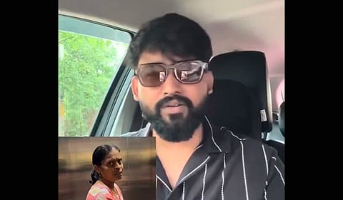 Screengrab of Nadeem from the viral video