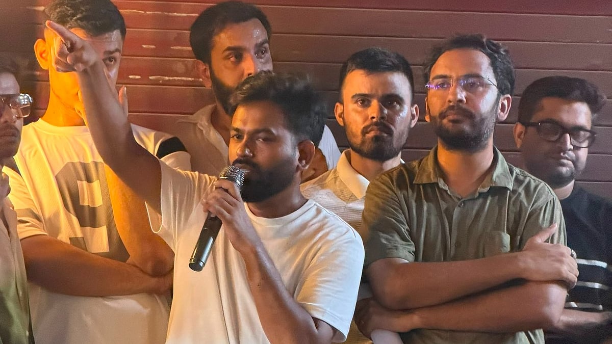 Abhijeet Dipke addressing a gathering