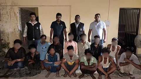 File photo of detainees suspected to be undocumented Bangladeshi nationals. 