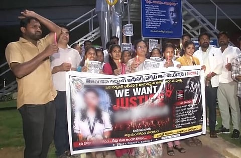Nurses, tribal and student groups demand justice for Hyderabad nurse
